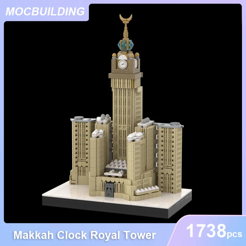 New York City Skyline 1970's & Makkah Klok Koninklijke Toren Architectuur Model MOC Bouwstenen DIY Monteren Bricks Speelgoed Geschenken