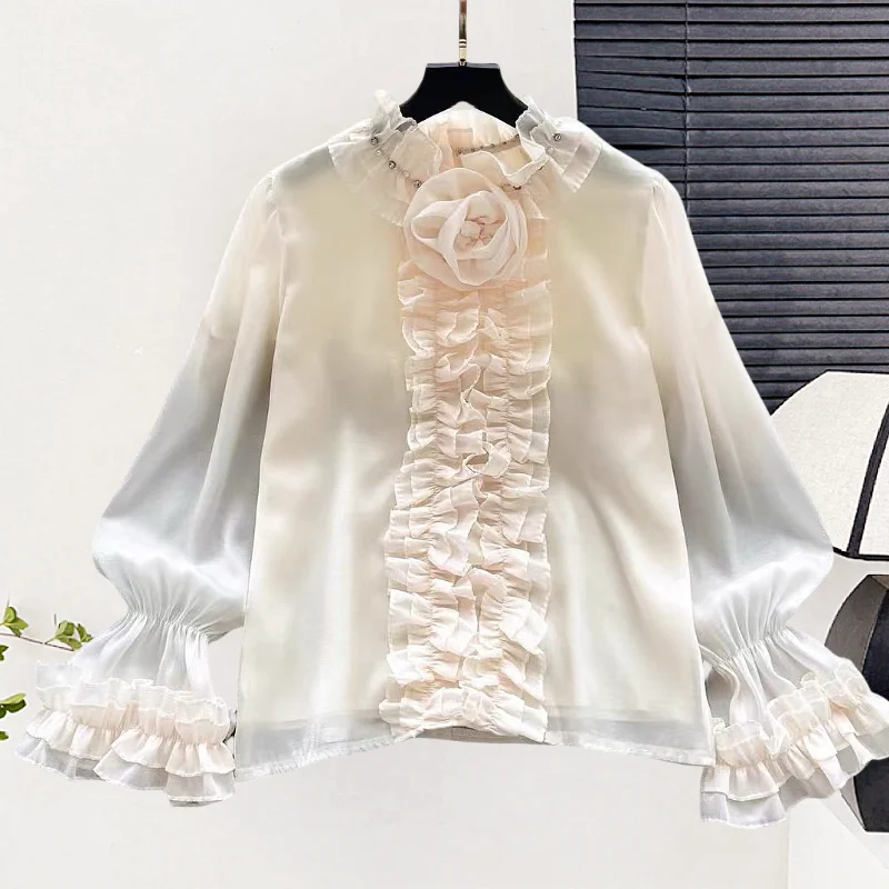 

Korean casual loose fit shirt for spring and autumn new style, fashionable and high-end, Korean Dongdaemun women's top