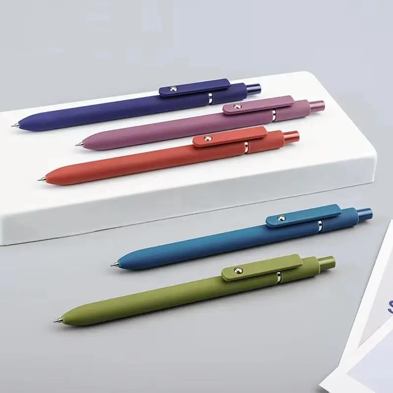 5-Color Gel Pen Set 0.5mm Fine Point Quick-Dry Smooth Writing Ballpoint Pens For Diary Drawing Learning Office Study Stationery