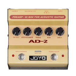 JOYO AD-2 Acoustic Guitar Effect Pedal Built-in Dual Band EQ High Sensitivity DI Box Effect Acoustic Guitar Pedal