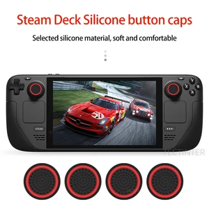 4 buah Penutup Pegangan Thumbstick Analog Silikon untuk Aksesori PS5 / PS4 / PS3 / Switch 2 untuk Pengontrol Steam Deck/Xbox One / Xbox 360 8 penggantian tombol steam deck penjualan terbaik - №