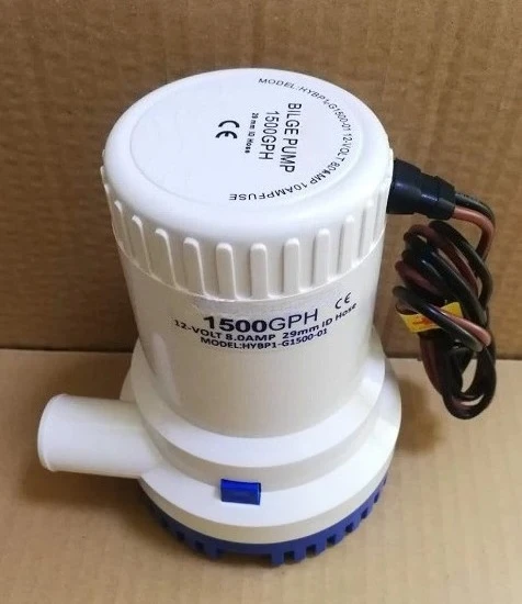 Automatic Submersible Boat Bilge Water Pump 12V/24V – High Flow Marine Drainage Pump with Float Switch for Yacht & Fishing Boat