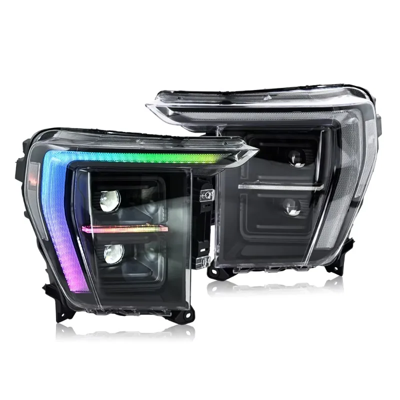 F150-A500-A-RGB Car Headlights for 2021-2023 LED Car Headlights Modified RGB Mode Headlights Assembly