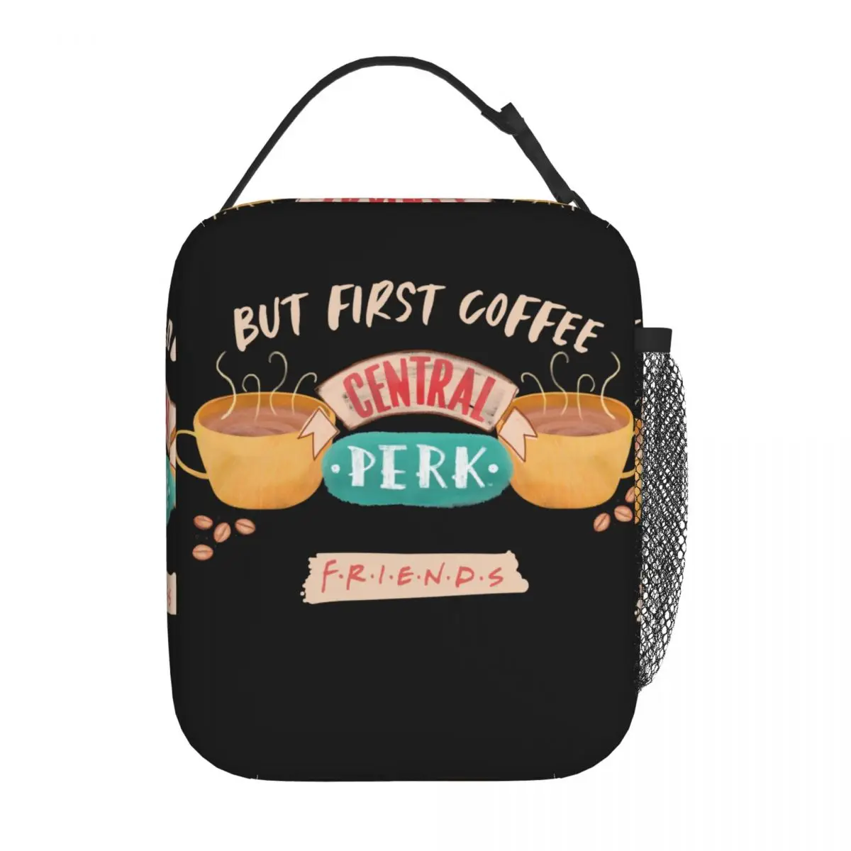 Insulated Lunch Box Central Perk Friends Accessories But First Coffee Food Box Y2K Thermal Cooler Bento Box For School