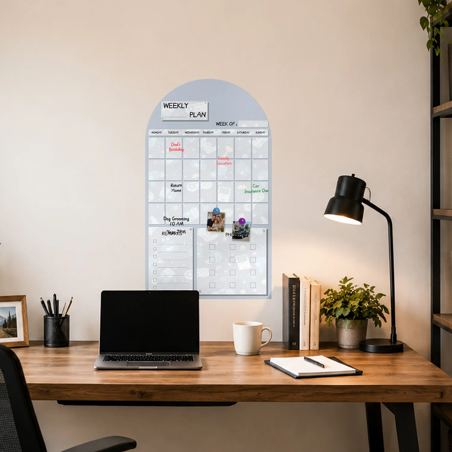 40×70cm Magnetic Dry‑Erase Whiteboard Sticker Fridge Monthly Planner Self‑Adhesive Memo Board For Home Kitchen