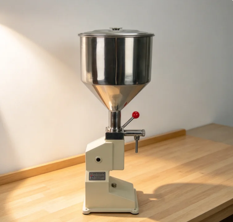 Liquid Filling Machine Manual 50ml Adjustable Cream Bottle Filler 11.5L Hopper For Cosmetic Shampoo A03