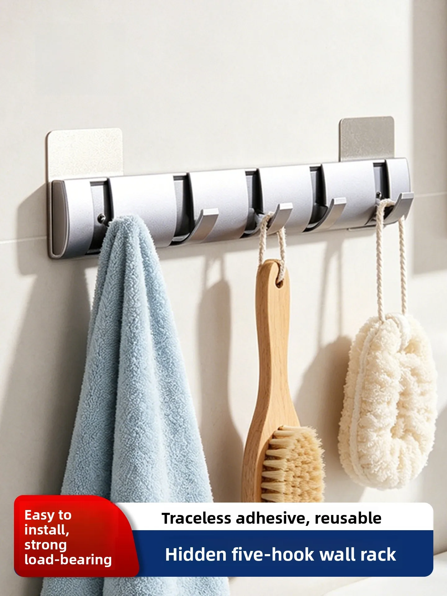 organisateur-de-rangement-mural-en-alliage-d'aluminium-pour-salle-de-bain-avec-cinq-crochets-pour-serviettes-et-vetements-sans-percage-requis