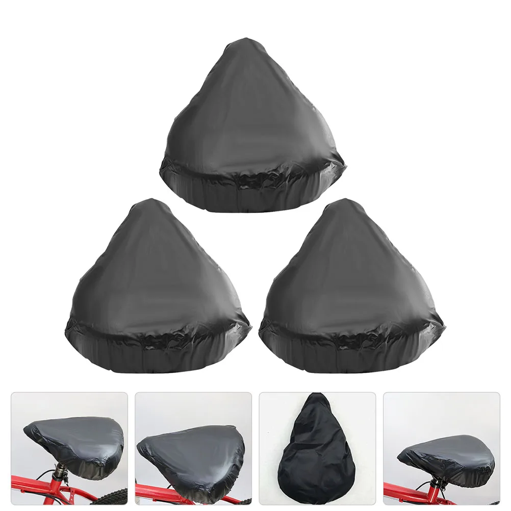 

3pcs Bike Seat Covers PVC Waterproof Saddle Rain Cover for Mountain Folding Road Bikes Anti Dust Dirt Hail Snow Ice Riding