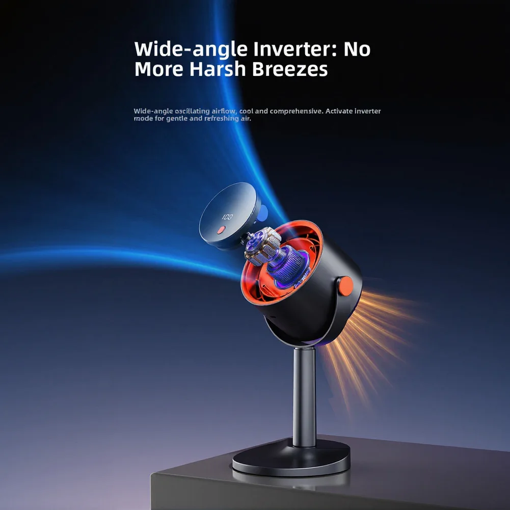 1 Set Bladeless Turbine Electric Fan, Portable Outdoor Camping Fan With Timer Function Suitable For Office And Home Use
