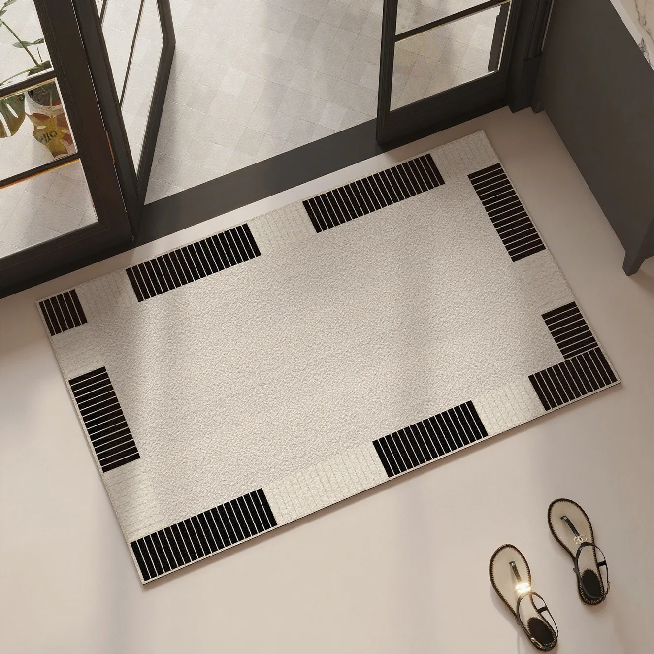 Bathroom Carpet Absorbent Floor Mat Diatom Mud Bath Shower Area Non-slip Foot Mats Black Home Decoration Rug for Toilet 욕실 매트