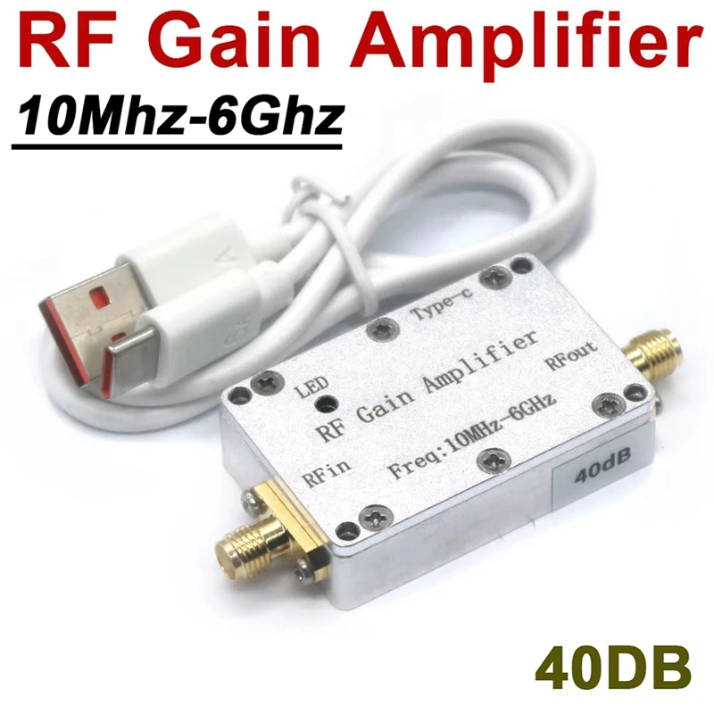 1 Uds LNA 10M-6Ghz amplificador de ganancia RF amplificador de potencia RF de alta planitud receptor de señal de accionamiento 433M 1,2G 1,5G 2,4G 5,8G