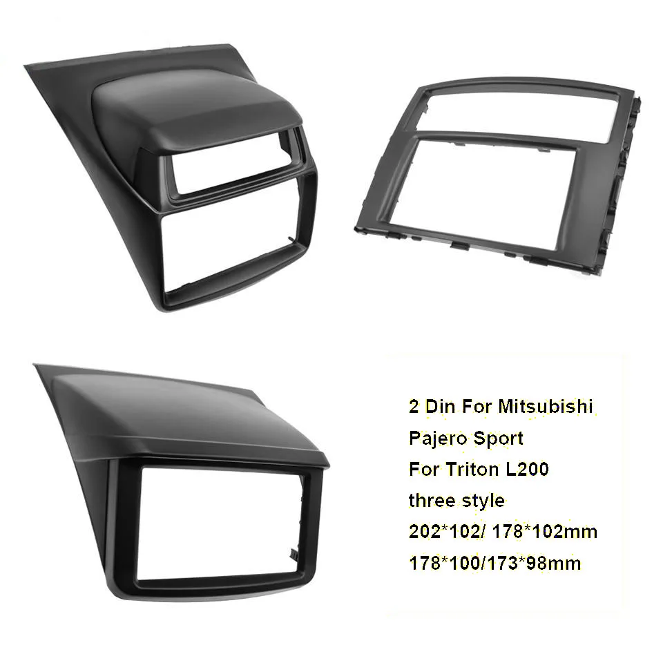 

Fascia Fit For Mitsubishi Pajero Sport For Triton L200 2 Din Radio Frame Mounting Panel Dash Installation Bezel Trim Kit