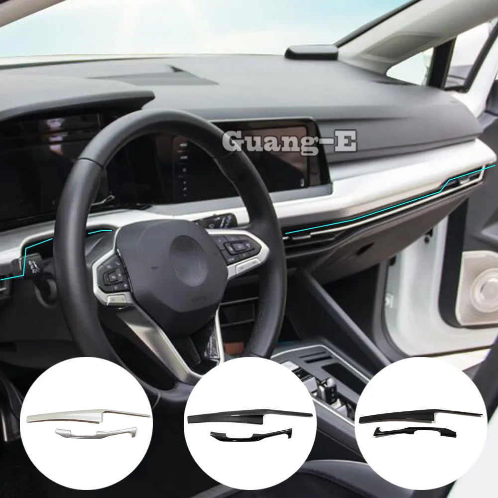 Car Center Control Dashboard Trim Decoration Cover For VW Volkswagen Golf8 Golf 8 2020 2021 2022 2023 Auto Interior Accessories