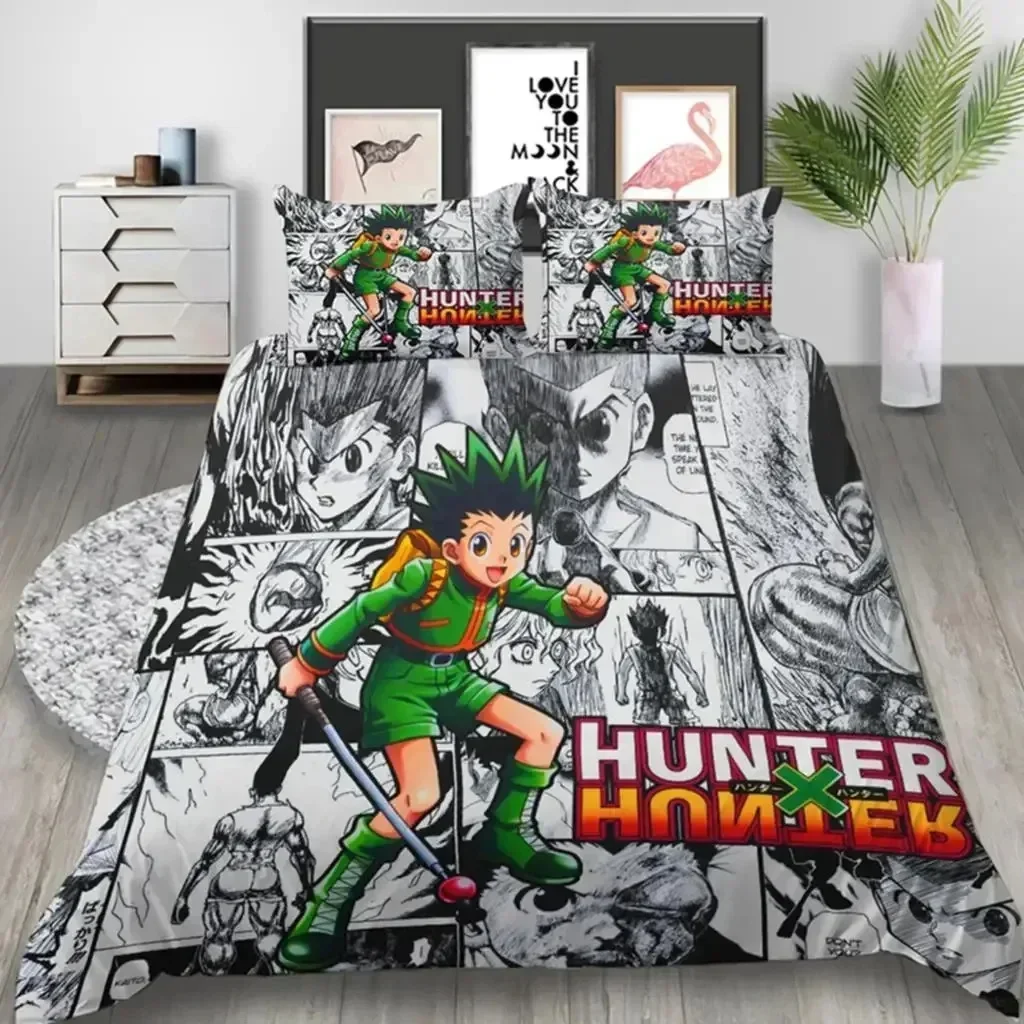

Japan Anime Hunter Hunter 3D NEW Duvet Cover Pillowcase Bedding Set Adult Girl Bedroom Decoration Children Single Double Large