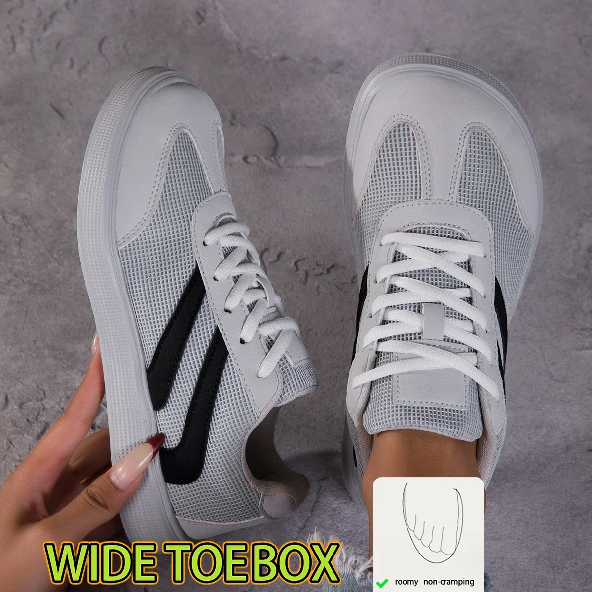 Sneakers Women Wide Toe Barefoot Shoes Women Outdoor Trail Running Minimalist Walking Shoes Lightweight Breathable Wide Foot