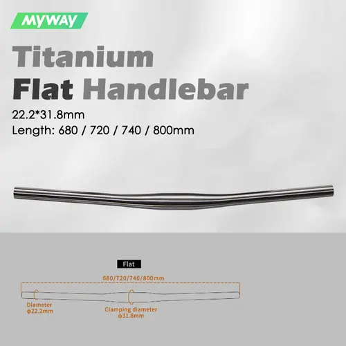 레이싱 MTB 핸들 바 티타늄 도로 자전거 핸들 바 31.8mm 도로 자전거 플랫 바 680/720/740/800mm 자전거 스티어링 휠