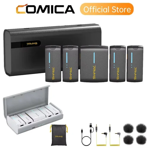 7RYMS iRay DW40 micrófono inalámbrico Lavalier de cuatro canales 4 pistas de Audio salida Individual cancelación de ruido micrófono de solapa