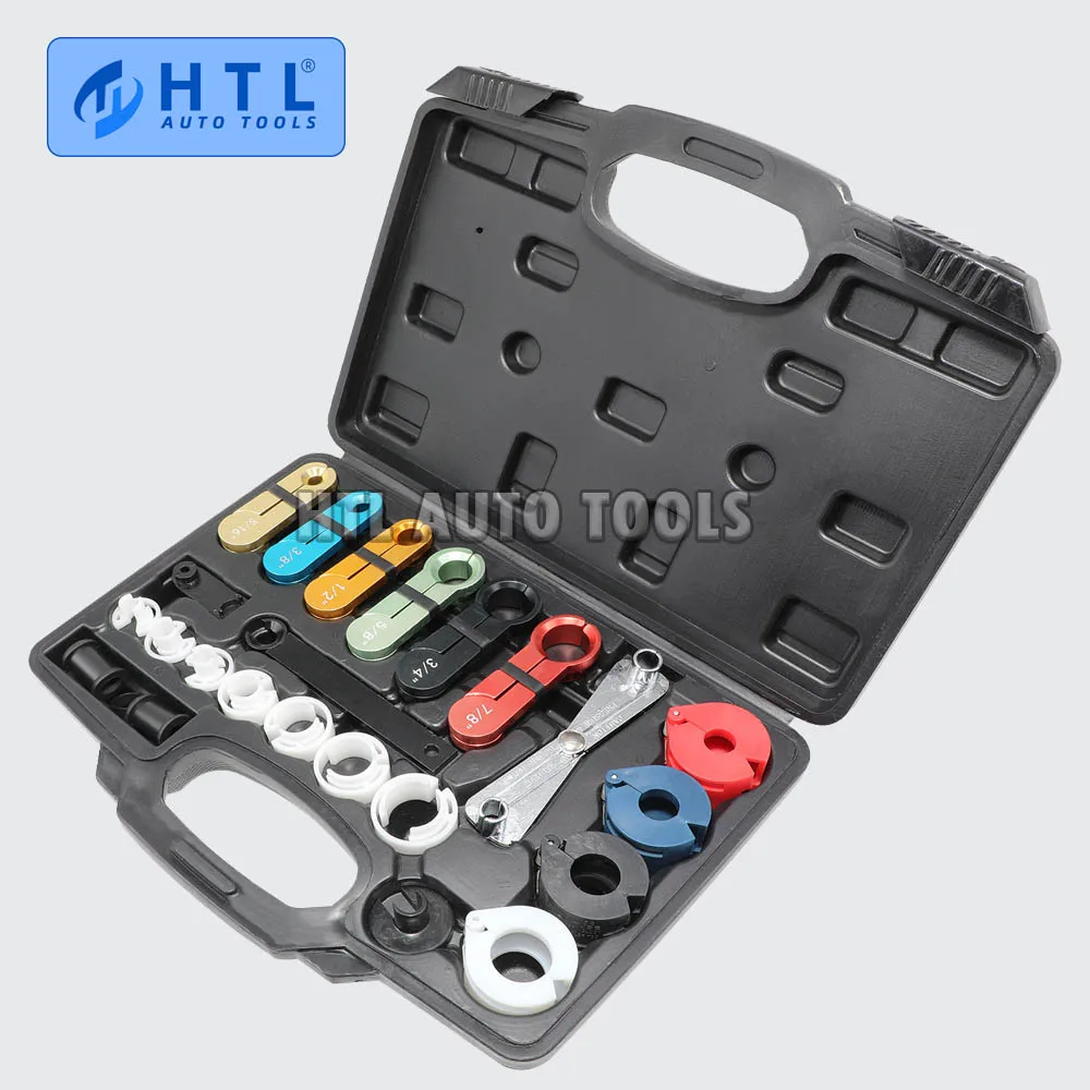 22pcs Master Quick Disconnect Tool Kit for Automotive AC Fuel Line and Transmission Oil Cooler Line（plastic/steel）