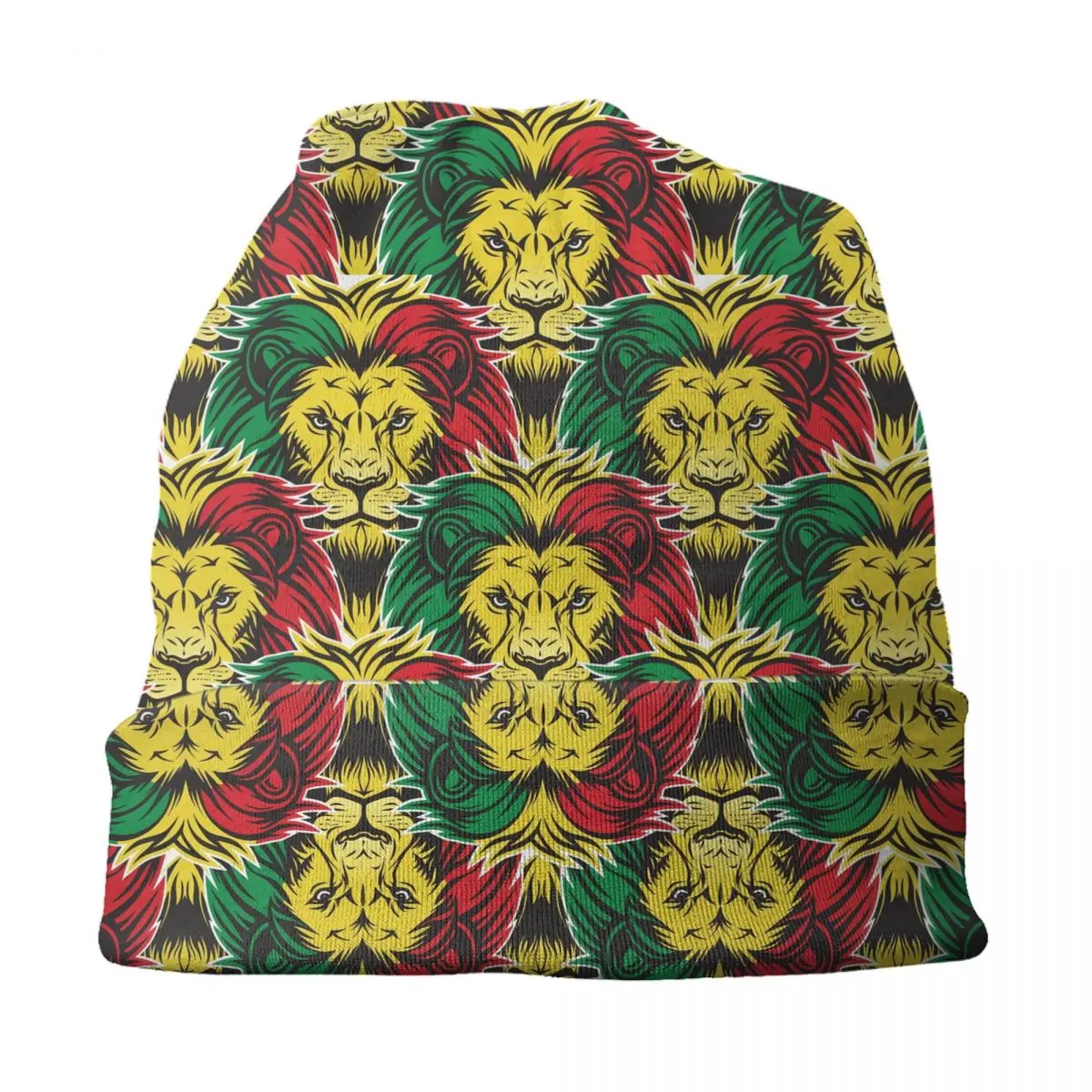 Custom Jamaica Rasta Lion Skullies Beanies Caps Unisex Winter Warm Knit Hat Reggae Jamaican Flag Bonnet Hats Outdoor Ski Cap image 3