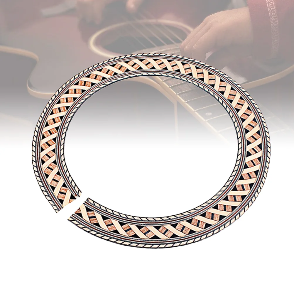 

Curved Strips for Guitar Sound Hole Rosette Wood Inlay Decal Acoustic Electric Bass Guitar Parts Replacement Khaki