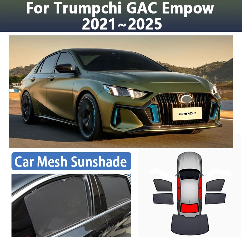 Magnetic Sun Visor For Trumpchi GAC Empow 2021 2022 2023 2024 2025 Dodge Attitude MK4 Car Mesh Sunshade Window Shade Accessories