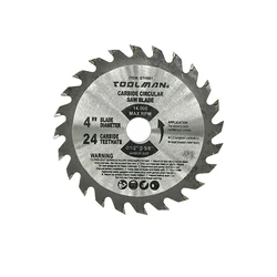 Cutting blade saw blade wood processing workshop equipment power tool replacement tool wood 4 inch 24 teeth carbide tip