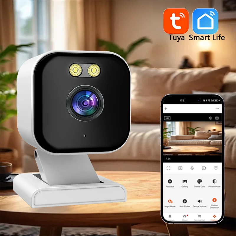 4MP Wifi Camera Tuya Smart Home Indoor Wireless IP Surveillance Cameras Baby Monitor Two-Way Audio Night Vision Smart Home CCTV