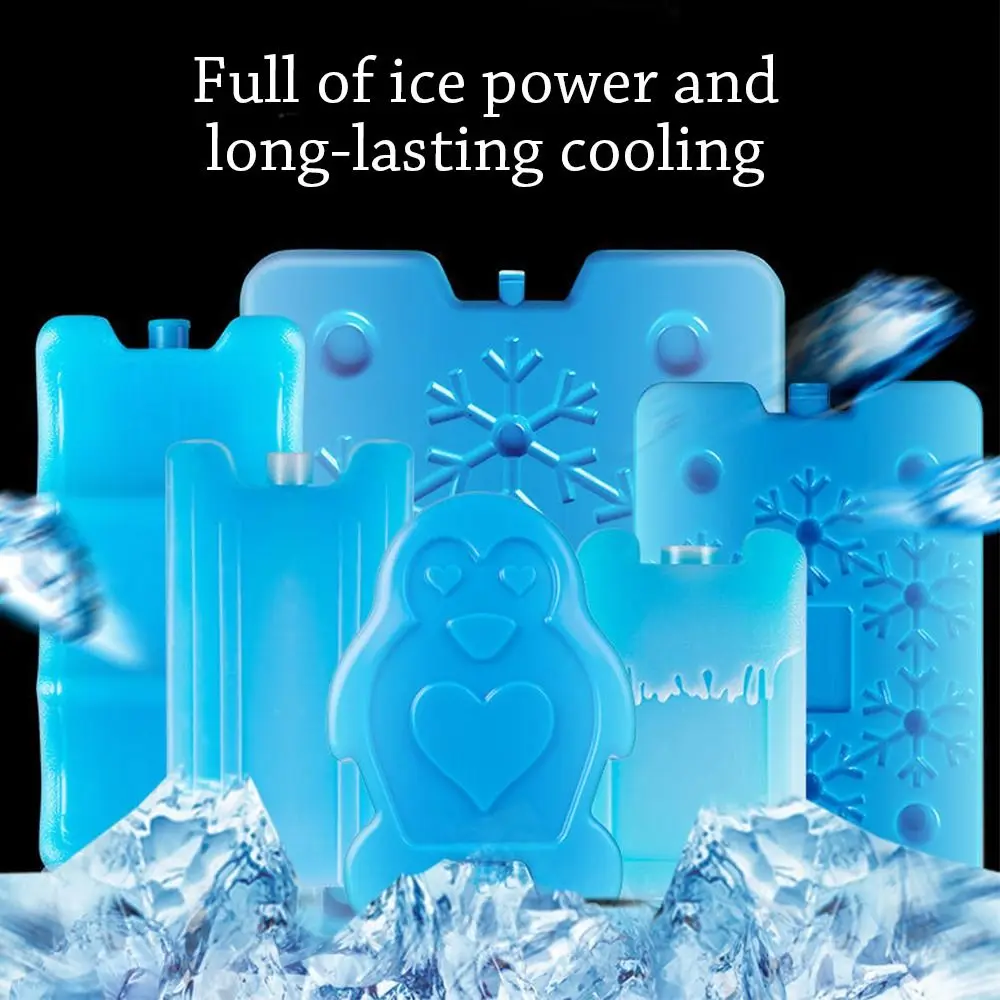 Boîte à glace bleue durable en PE, boîte à cristaux de glace pour réfrigération, garde au frais sans injection d'eau, plaque de glace fraîche, ventilateur de climatisation