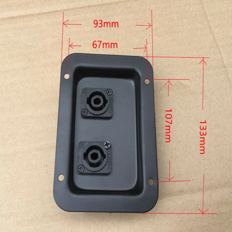 10pcs/lot  Stage speaker junction box / card faucet junction box connector Dual 4-core ohm head junction box