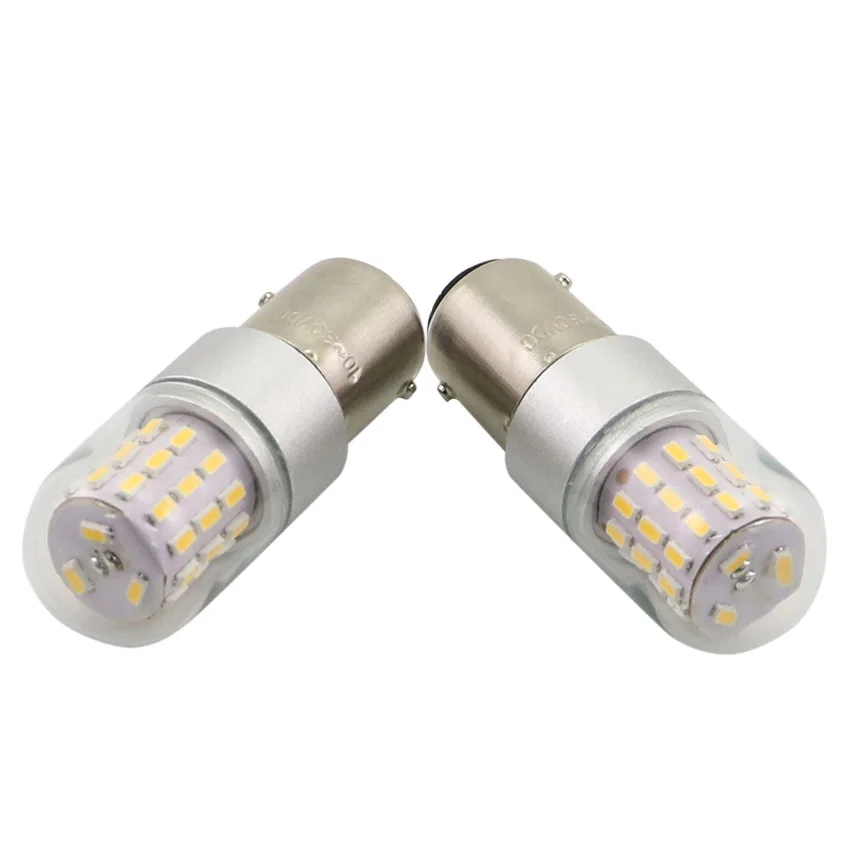 MIDCARS-bombilla LED BA15D T18, 3W, 12-24V, luz de navegación para barco, blanco, paquete de 2