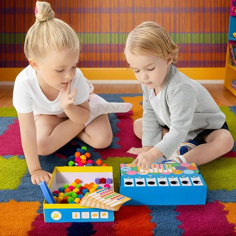 Giocattolo di conteggio per abbinamento colori Scatola di smistamento impilabile dei colori per bambini Ordinamento dei colori Giochi di abbinamento Set di smistamento dei colori per la scuola a casa