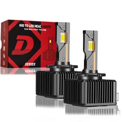 YHKOMS D1S D3S LED Headlights HID  D2S D4S D5S D8S D1R D2R D3R Car Bulbs Turbo LED 30000LM CSP Chip 6000K White 90W Plug&Play