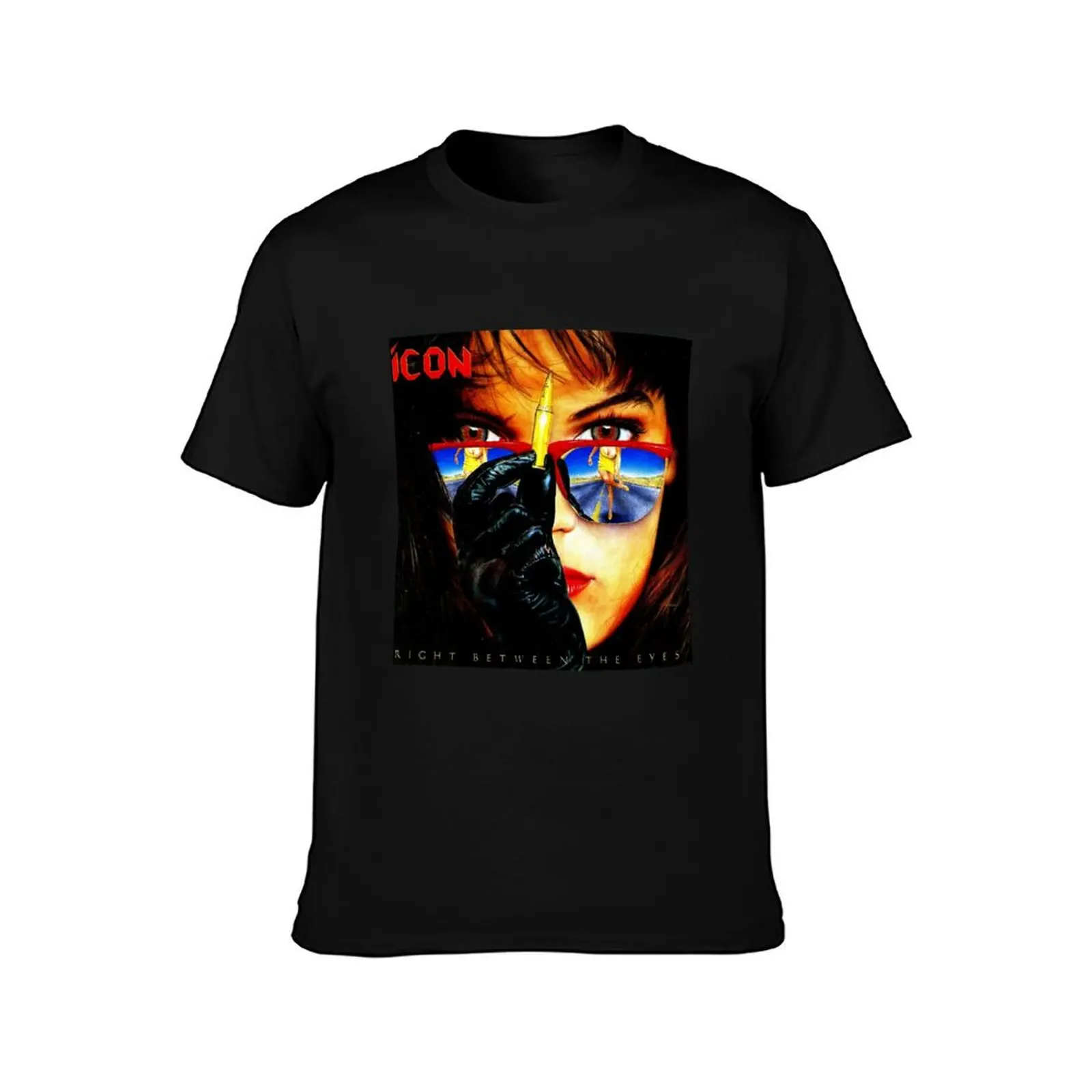 Icon - Right Between the Eyes T-Shirt Everyday Wear Basic Short Sleeve Top T-Shirt