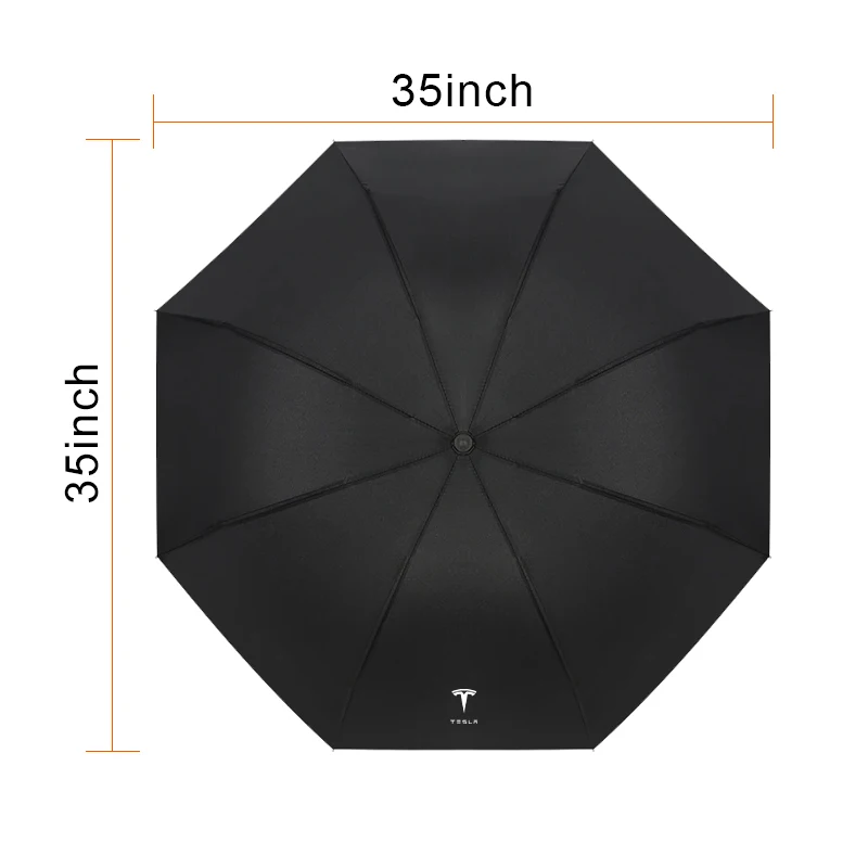 Windproof Rain Fully Automatic Compact 3 Folding Umbrella Car Accessories For Tesla Model 3 2021 S X Y Style Roadster Invader