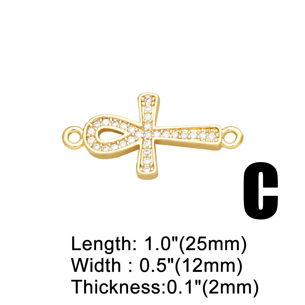 OCESRIO Round White Crystal Angel Charms for Bracelet Copper Gold Plated Virgin Mary Jewelry Making Supplies DIY chma209