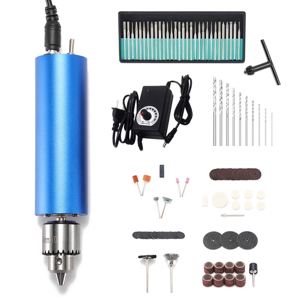 Brushless Mini Furadeira Elétrica de Velocidade Variável Moedor Elétrico Gravura Corte Polimento de Perfuração Elétrica Ferramenta Faça Você Mesmo 385 Motor