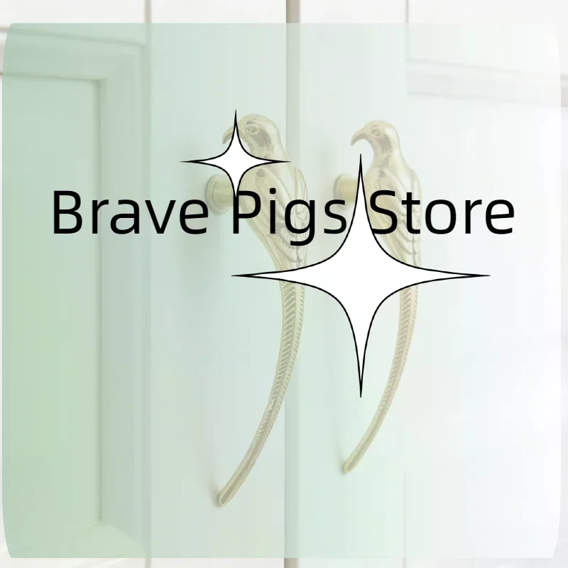 1/2Pcs Drawer Cabinet Door Handles Creative Zinc Alloy Fortune Bird Knob Kitchen Cabinet Shoe Knobs Handles For Furniture Decor