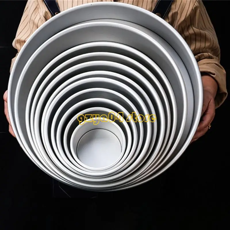 K3KD Cookie Cake Pans with Removable Bottom Aluminum Round NonStick Cake Mold Round Cake Tins Bakewares Enduring