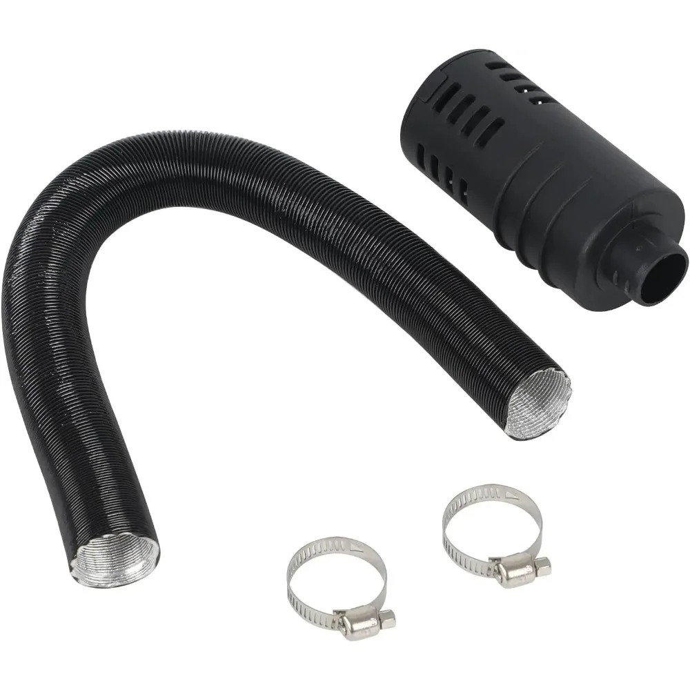 25mm Diesel Heater Intake Pipe Hose with Air Filter & Clamp Connector for Parking Heater 2KW 5KW Compatible with Most Chinese
