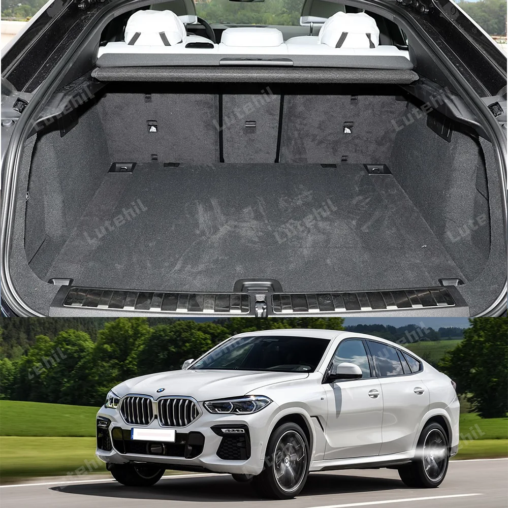 Car Floor Mats For BMW X6 G06 2020-2025 24 23 22 21 Trunk mat Cargo Liner Protection Carpet Custom Floor Liners Accessories