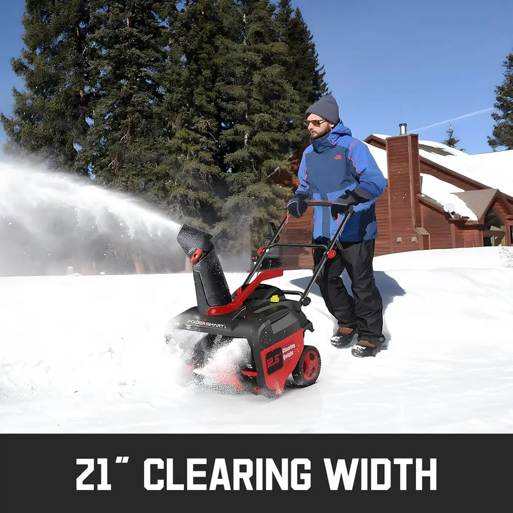 Gas Snow Blower 21 Single-Stage 212cc, Compact & Lightweight, Recoil Start