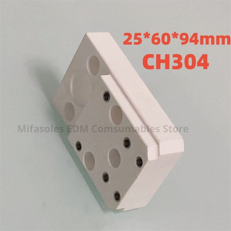 EDM Parts CH304 Lower Ceramic Isolate Plate 94*60*25mm For CHMER Series CNC Wire Cut Machine