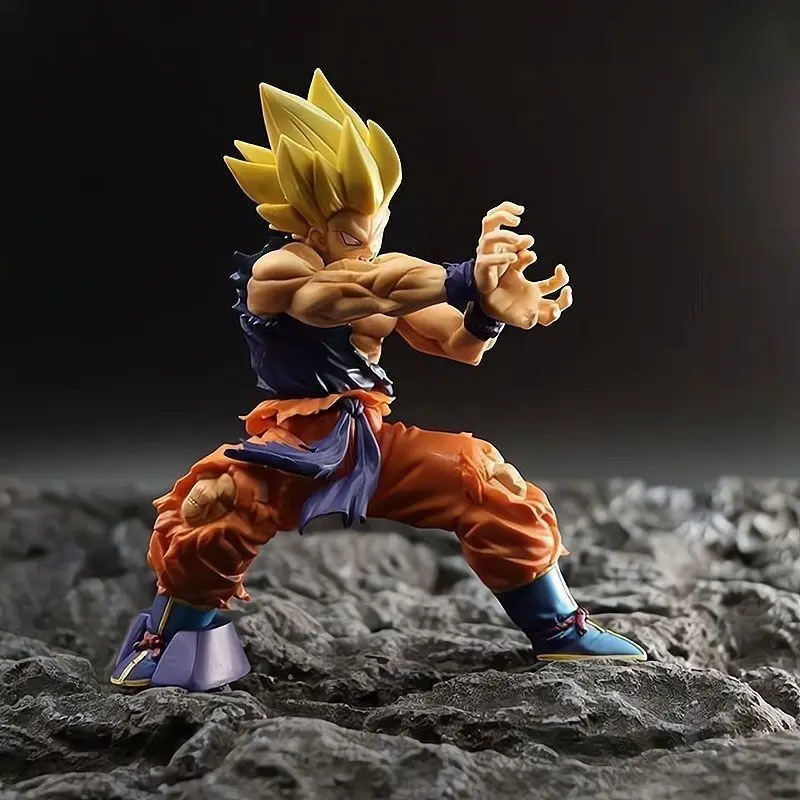 15.5cm/6.1 polegadas Dragon Ball Z anime personagem Sun Wukong batalha danos onda de choque PVC Action Figure Coleção Decoração Brinquedos