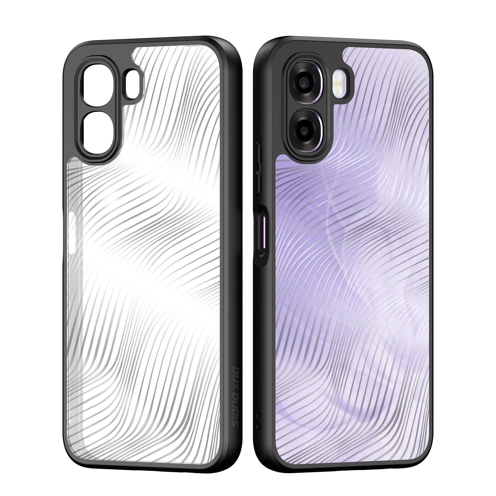 DUX DUCIS Anti-Fingerprint Drop Telefon Fall Für OPPO A6x Reno15 5G Reno15 F Abdeckung TPU + Acryl linien Zurück Transparente Abdeckung