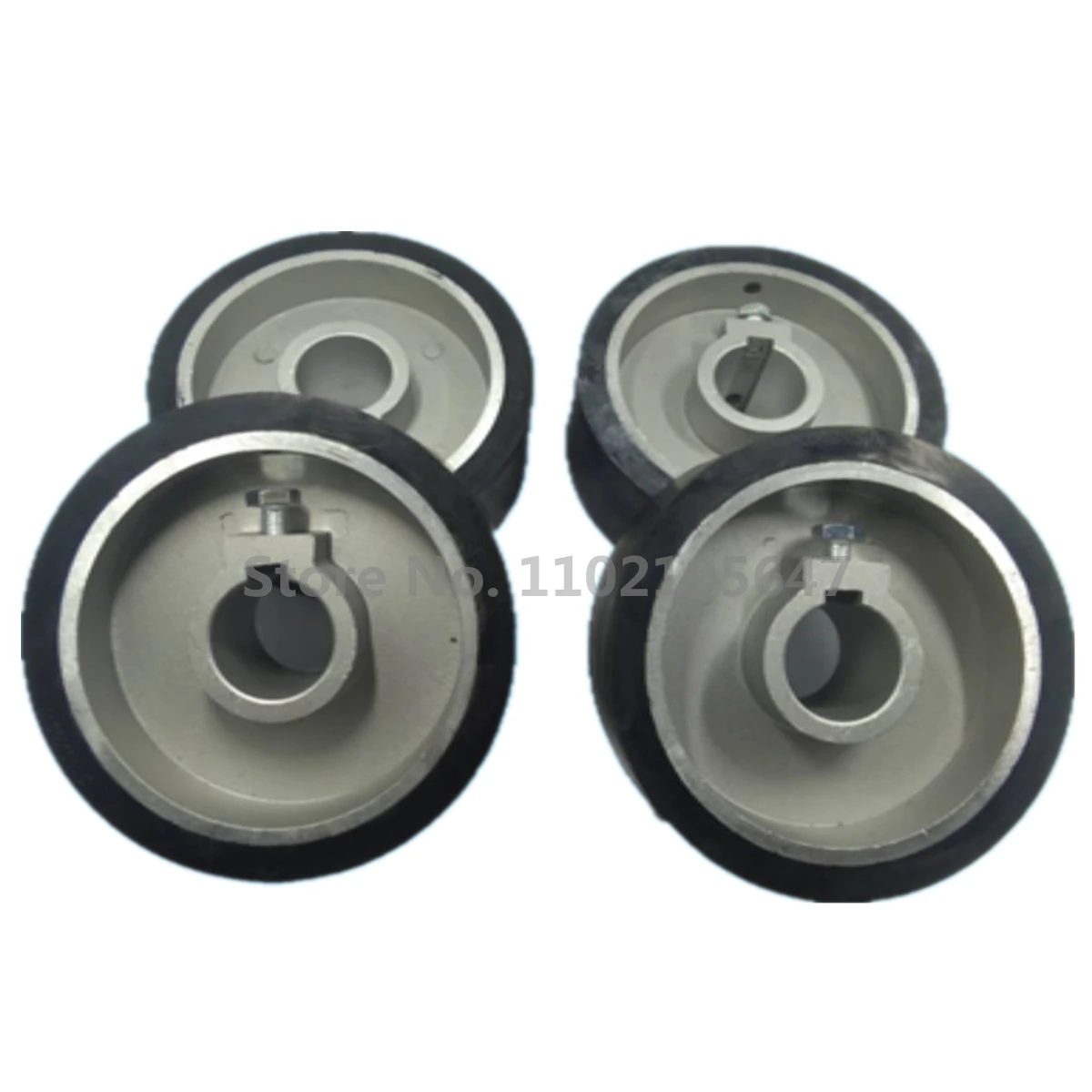 Black Rubber Wheel Aluminum core Bore 30mm and 35mm for Woodworking Machinery Accessories