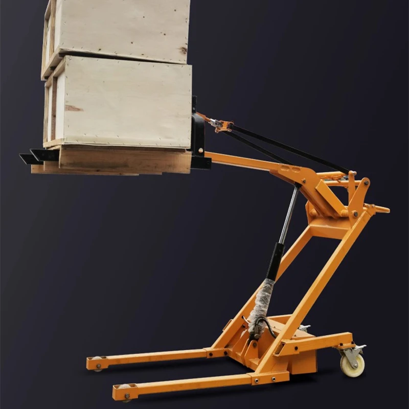 Portable Electric Hydraulic Articulated Forklift Compact Lifting and Handling Simple Forklift Manual Hand Truck(Customized)