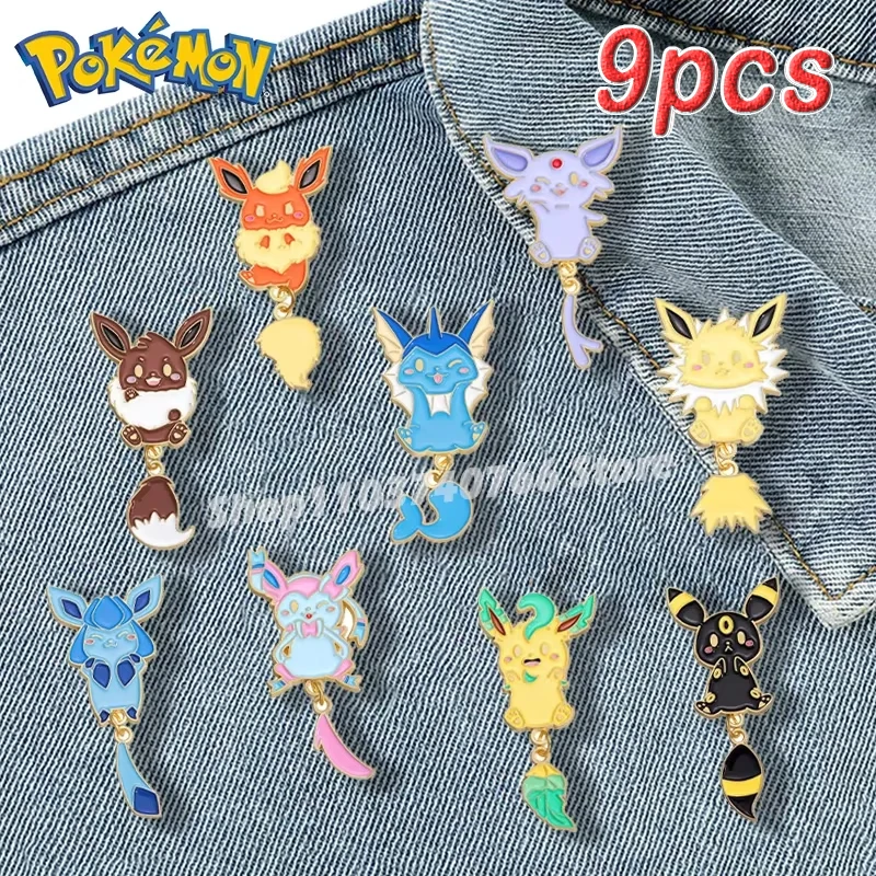 1Set Pokemon Eevee Email Pins Anime Game Broche Kawaii Rugzak Hoed Pin Accessoires Voor Vrouwen Man Sieraden Decoratie Cadeau