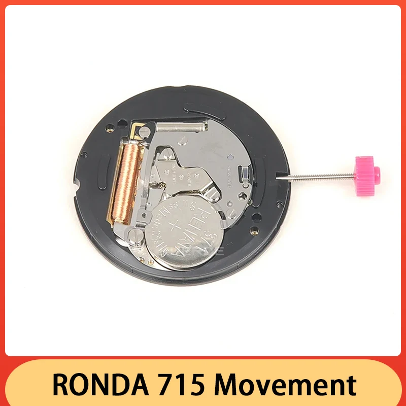 RONDA-reloj de cuarzo con fecha de movimiento, piezas de movimiento de reloj, calidad estable, precio al por mayor, 715 A 3/6, nuevo, importado suizo