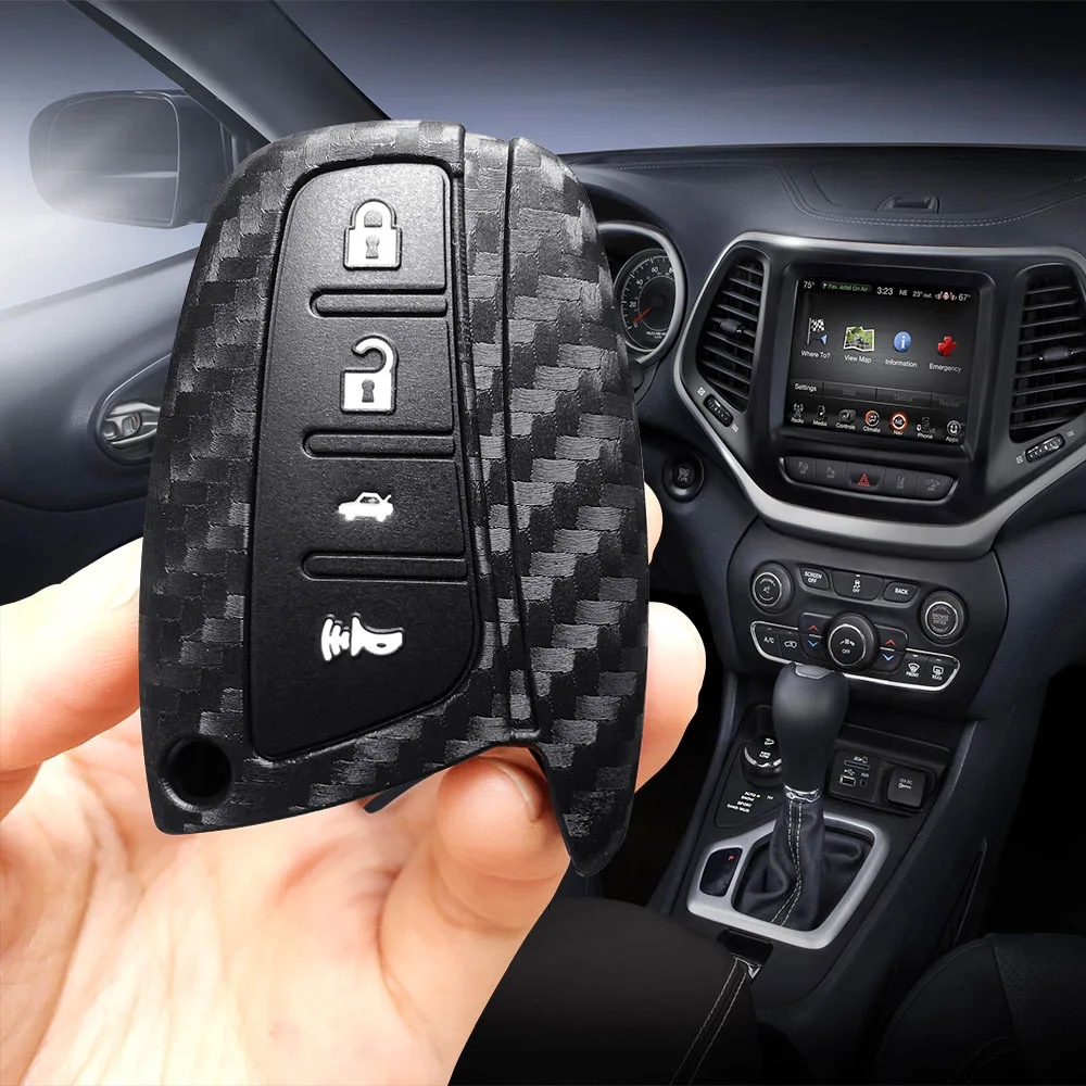 Kohle faser Schlüssel etui Abdeckung Halter Anhänger für Hyundai Größe hg Santa Fe 3dm Grand Santafe Ix45 Equus Azera Limousine für Genesis G80