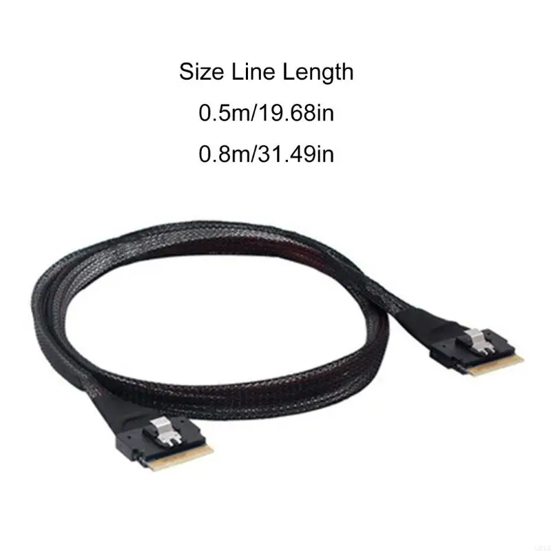 G8TA SFF-8654 SAS4.0 74Pin nam đến SFF-8654 SAS4.0 74pin Máy chủ cáp mở rộng nam đến mục tiêu